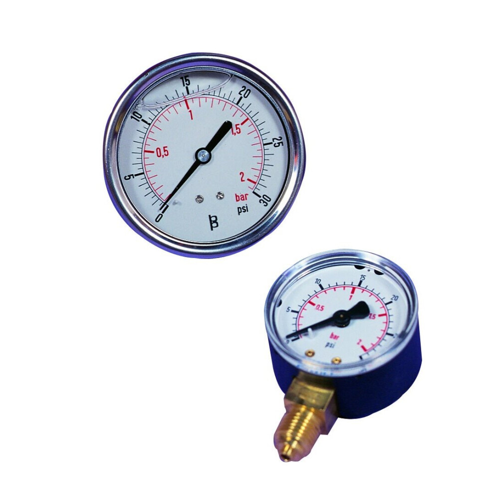 Certikin Deluxe Glycerine Filled Gauge Back Entry Valve Only (G3010)