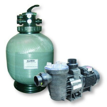 Certikin 24" Vision Top Mount Filter With Valve And Sand And Aquaspeed 1Hp Single Phase Pump (Suitable For Vycon Pools 32' X 16'; 38' X 16'; 40' X 20