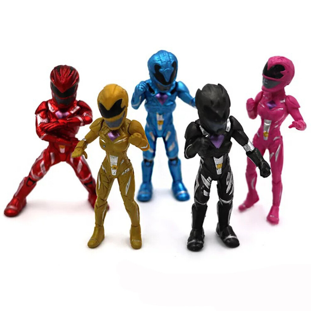 5pcs Figure Set Power Rangers Cool Standing Toy Doll Anime Collection