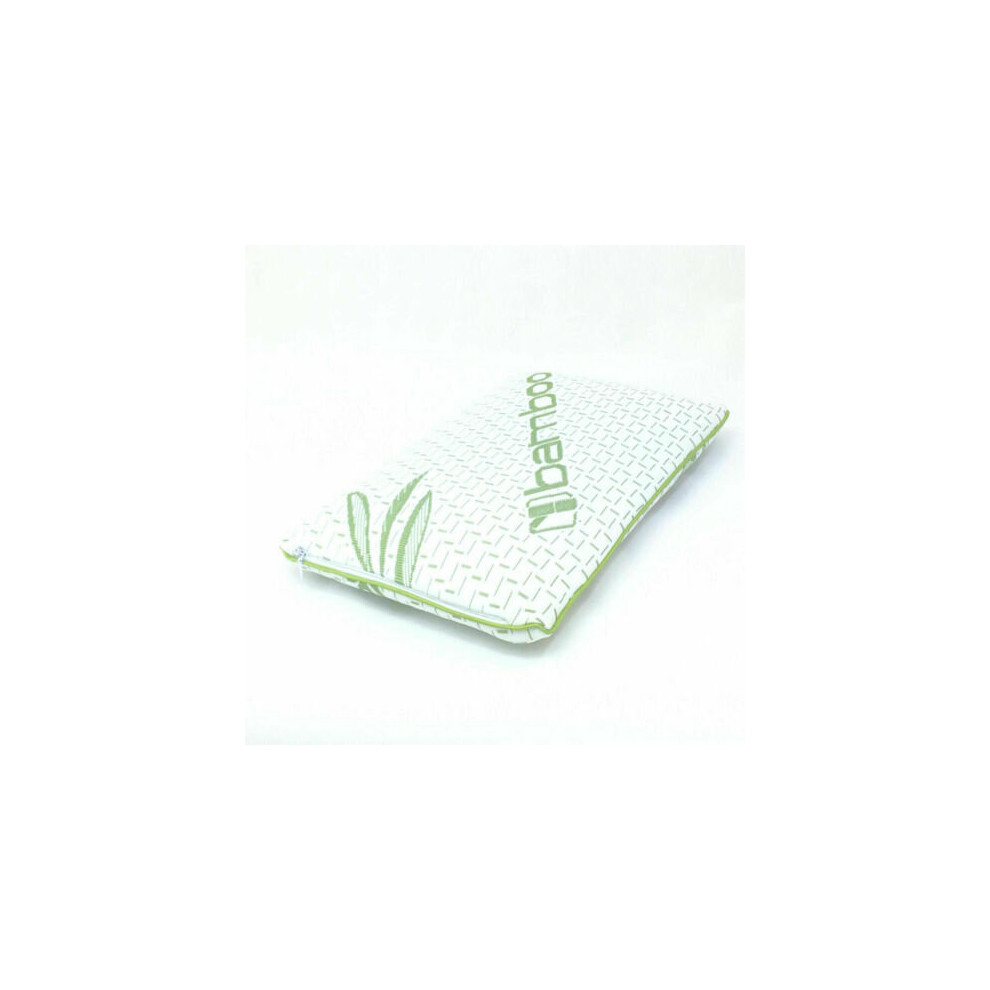 (Pack of 1) Anti-Bacterial Nursery Junior Toddler kids Bamboo Memory Foam Cot Pillow with Removable Cover Available in Packs, Size 25x40cm.