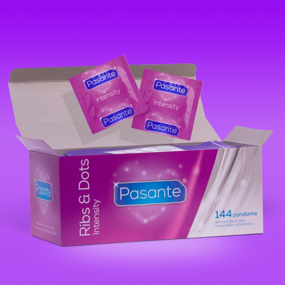 Pasante Ribs & Dots Condoms 144Pcs Pharmacy Condoms
