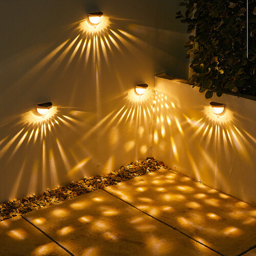 Shadow Light Solar Fence Lights - Waterproof Garden LEDs, Warm White Glow for Fences & Paths, Easy Install