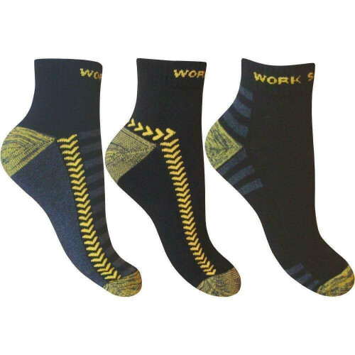 New Men's Trainer Socks Sport Work Boot Ankle Cushioned Sole Heel Toe Size 6-11 2