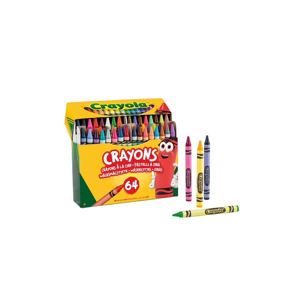 Crayola Coloured Crayons - 64-Count Set With Sharpener
