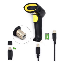 Lector de códigos de barras con soporte Ewent EW3430 LED USB Negro