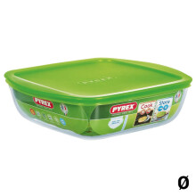 Hermetic Lunch Box Pyrex C&S Transparent Borosilicate Glass/14 x 12 x 14 cm