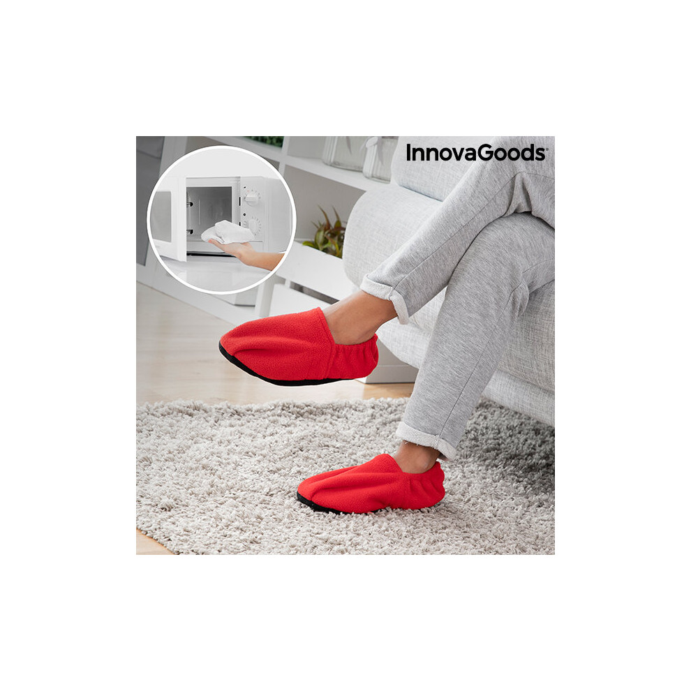 Innovagoods Red Microwavable Heated Slippers