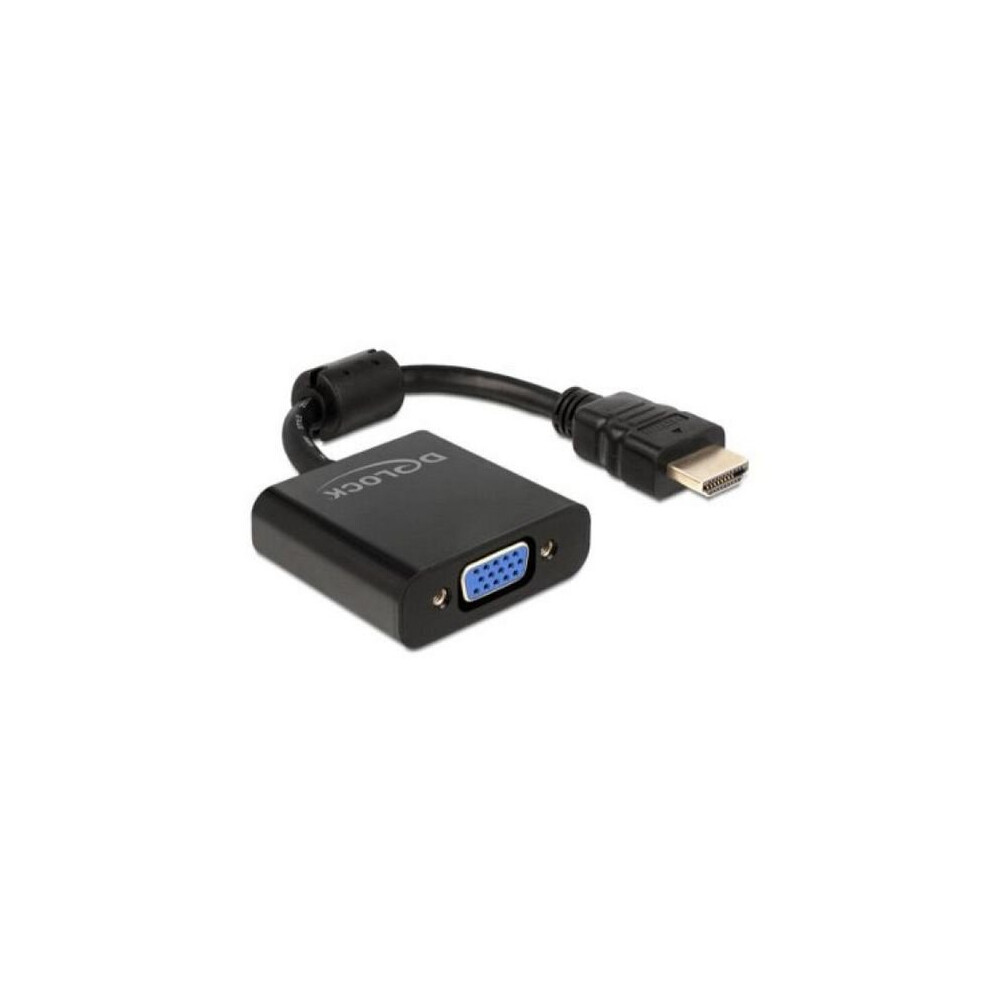 Hdmi To Vga Adapter Delock 65512 Black 4043619655120
