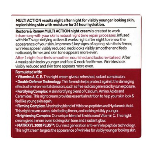 Boots No7 Restore & Renew Face & Neck Multi Action - Night Cream 50ml 1
