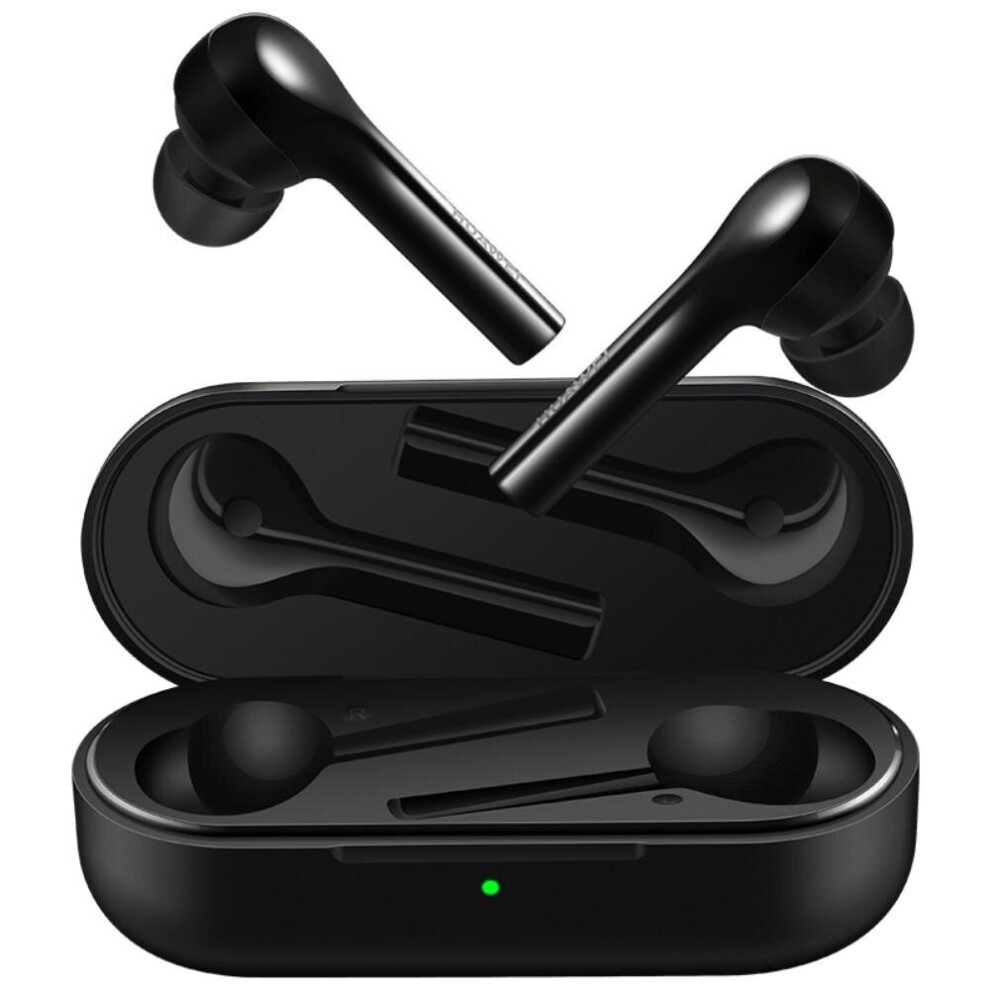 (Black) Wireless Earphone Stereo Voice Assistant IP54 Waterproof In-Ear Double Tap Control 12 Hours