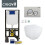 Concealed Wall Hung Toilet Pan SQUARE Incl Frame & Flush Plate SPA Chrome 1