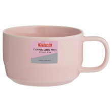 Typhoon Cafe Concept Stoneware Coffee Shop Feel Cup 400ml PInk