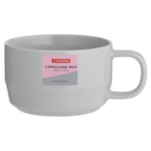 Typhoon Cafe Concept Stoneware Coffee Shop Feel Cup 450ml Grey