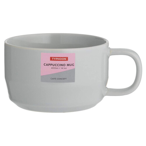 Typhoon Typhoon Cafe Concept Stoneware Coffee Shop Feel Cup 450ml Grey