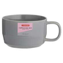 Typhoon Cafe Concept Stoneware Coffee Shop Feel Cup 450ml Dark Grey
