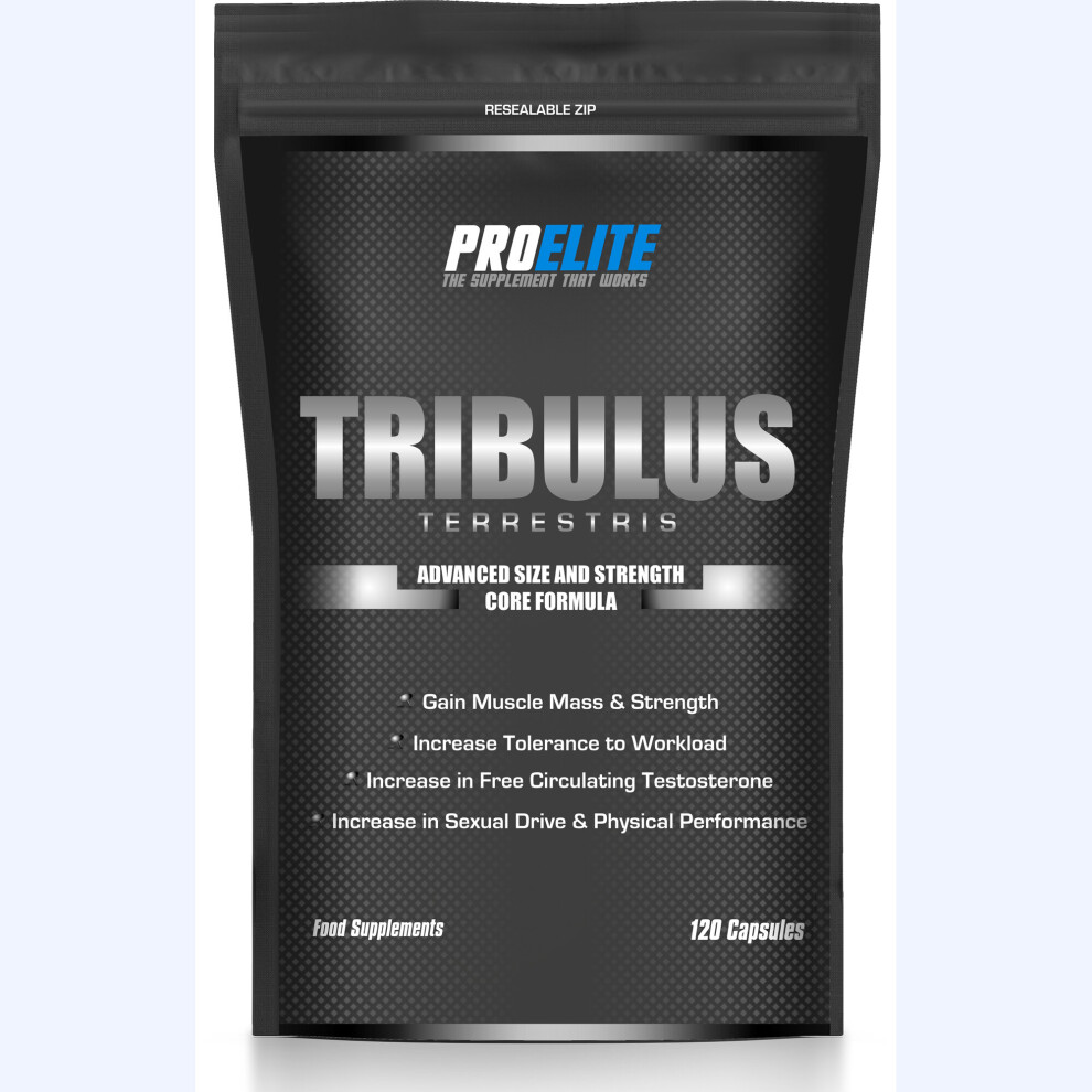 Pro Elite Proelite Tribulus Terrestris 120 Capsules Testosterone Booster