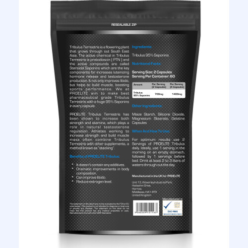 PROELITE Tribulus Terrestris 120 Capsules Testosterone Booster 1