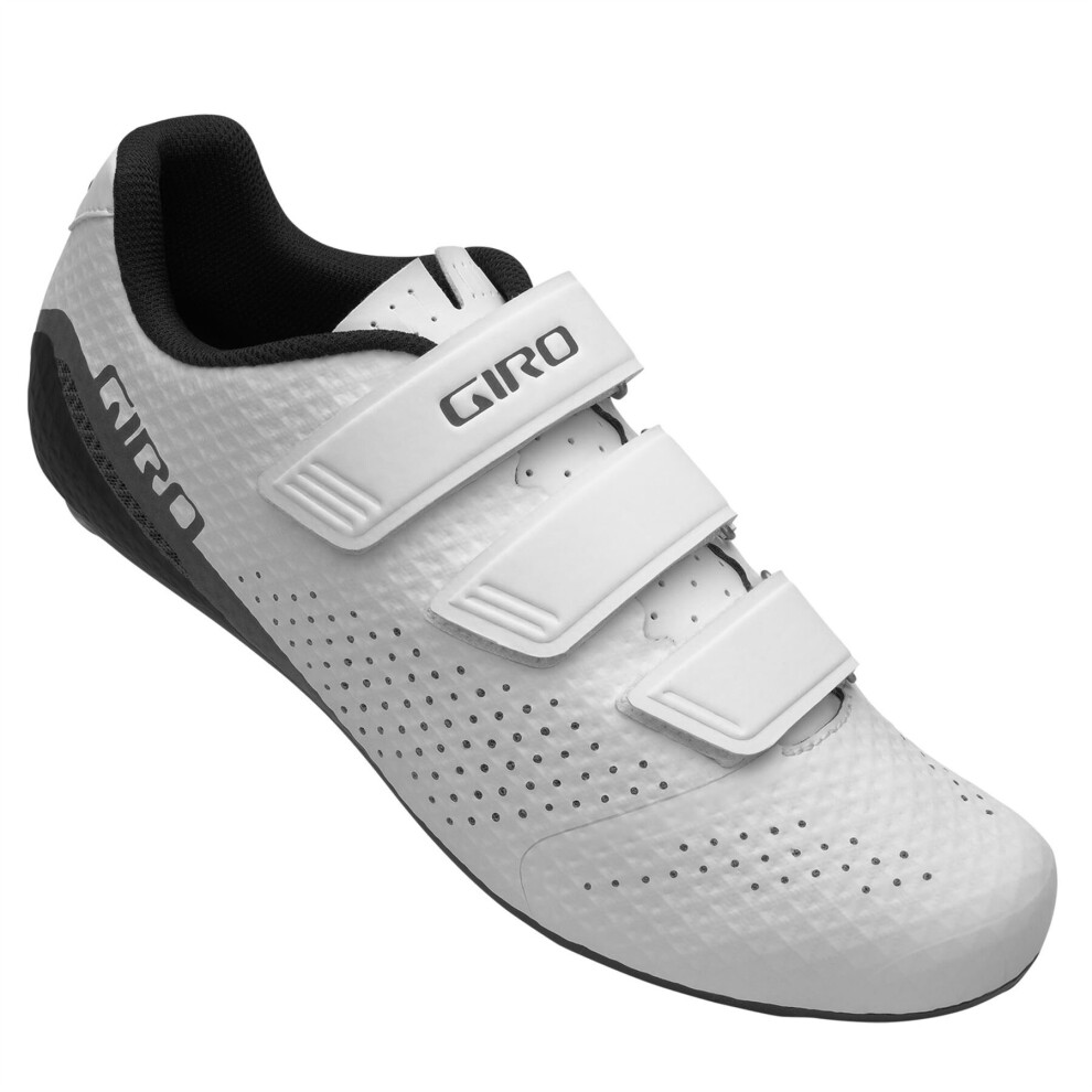 (42, WHITE) GIRO STYLUS ROAD CYCLING SHOES 2021: WHITE 48