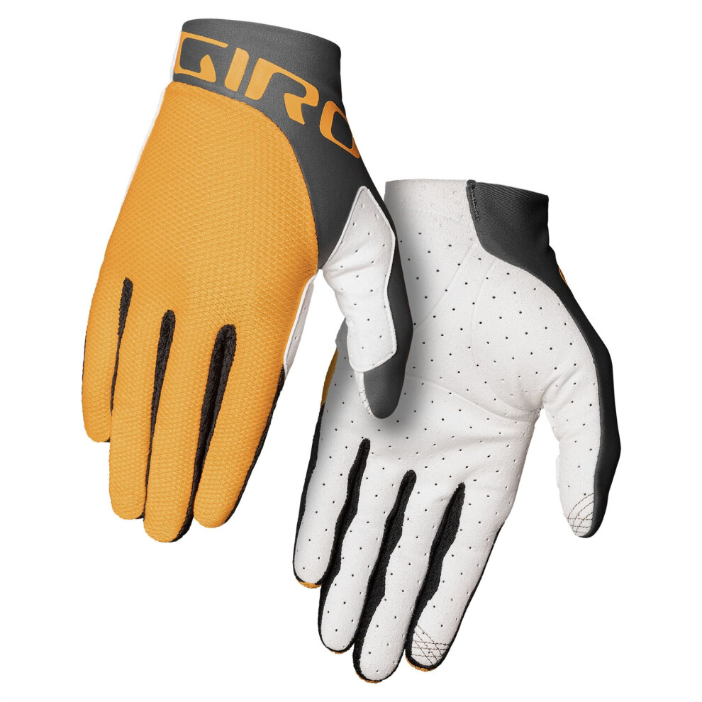 (L, GLAZE YELLOW/PORTARO) GIRO TRIXTER DIRT CYCLING GLOVES 2021: OLIVE XL