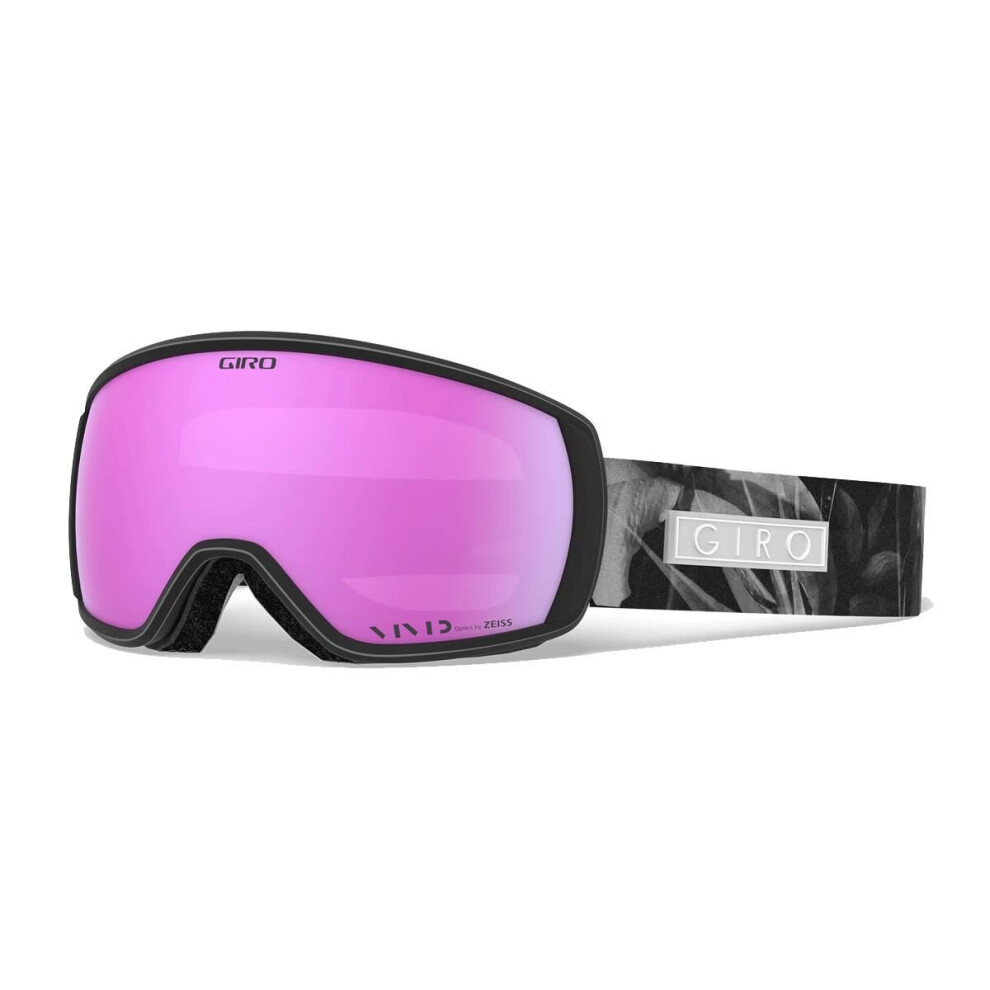 GIRO FACET WOMEN'S SNOW GOGGLE 2021: WHITE IRIDESCENT - VIVID PINK LENSES MEDIUM FRAME