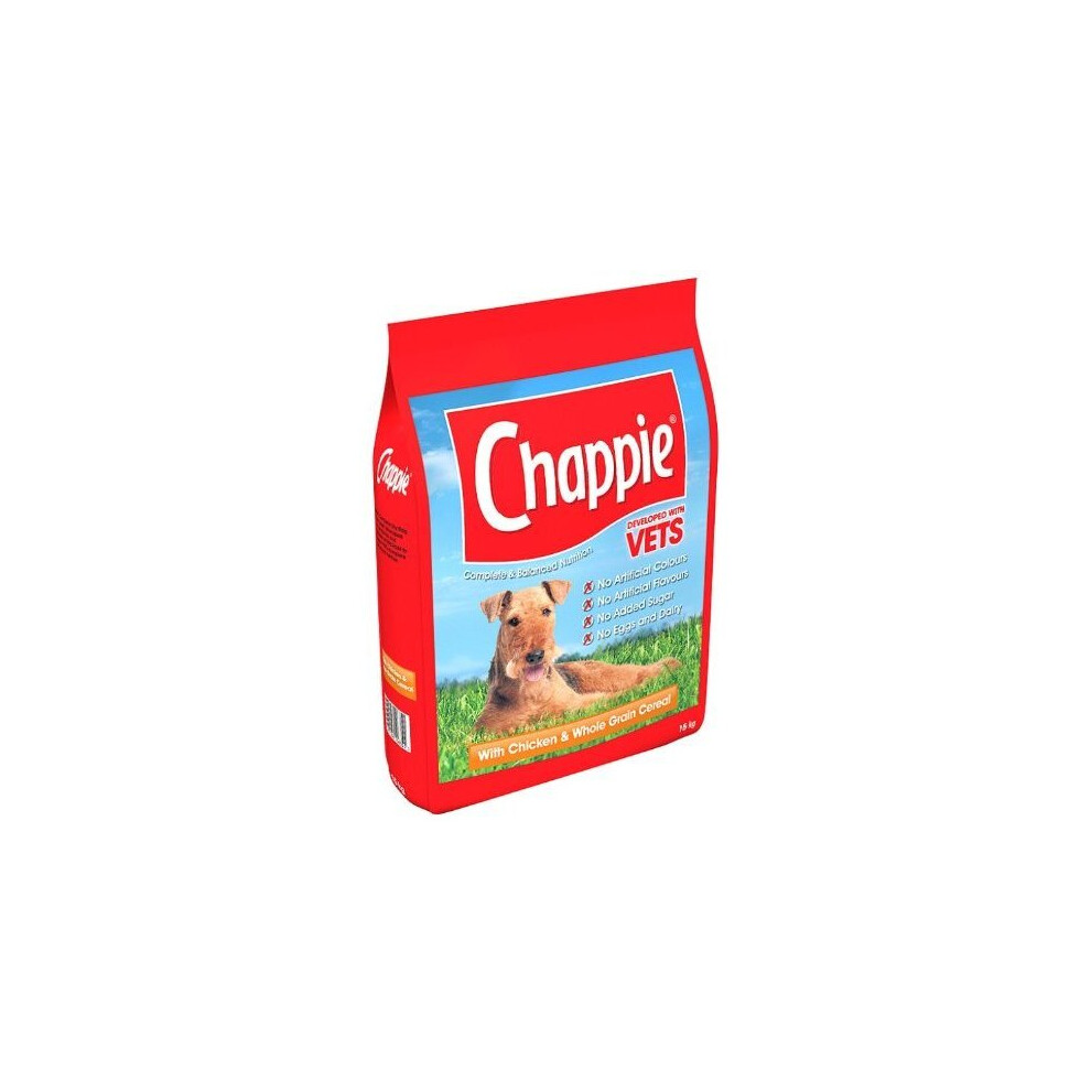 Chappie Complete Adult Dry Dog Food Chicken & Wholegrain Cereal 15Kg