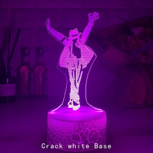 Michael Jackson Dancing Figure LED Night Light 3D - 7-Color Touch & Remote USB Lamp, Eye-Friendly Decor Gift