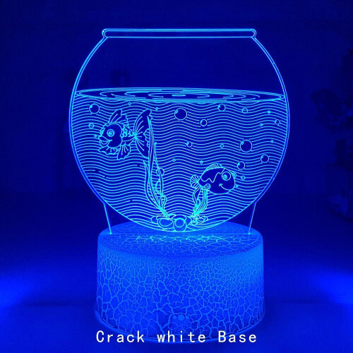 Newest 3d Led Light Night Creative Fish Tank lamp