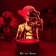 Newest 3d Night Light One Piece Monkey D Luffy Led