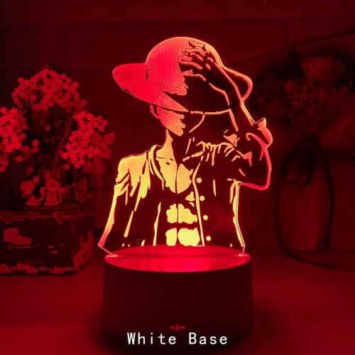 Newest 3d Night Light One Piece Monkey D Luffy Led