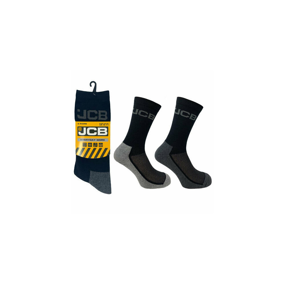 (6 Pairs ) 6 12 Pairs JCB Mens Everyday Work Sock Size 6-11