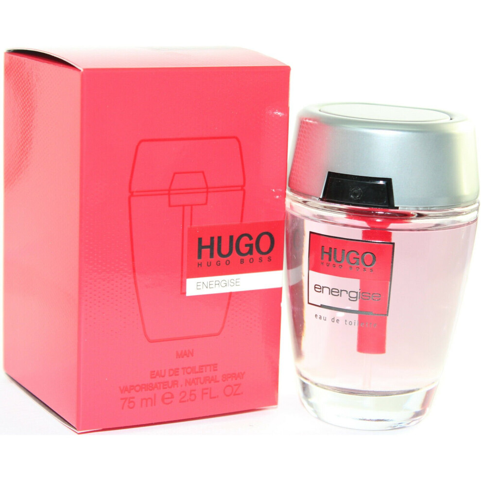 HUGO ENERGISE 2.5 OZ EDT SPRAY FOR MEN NEW IN A BOX BY HUGO BOSS