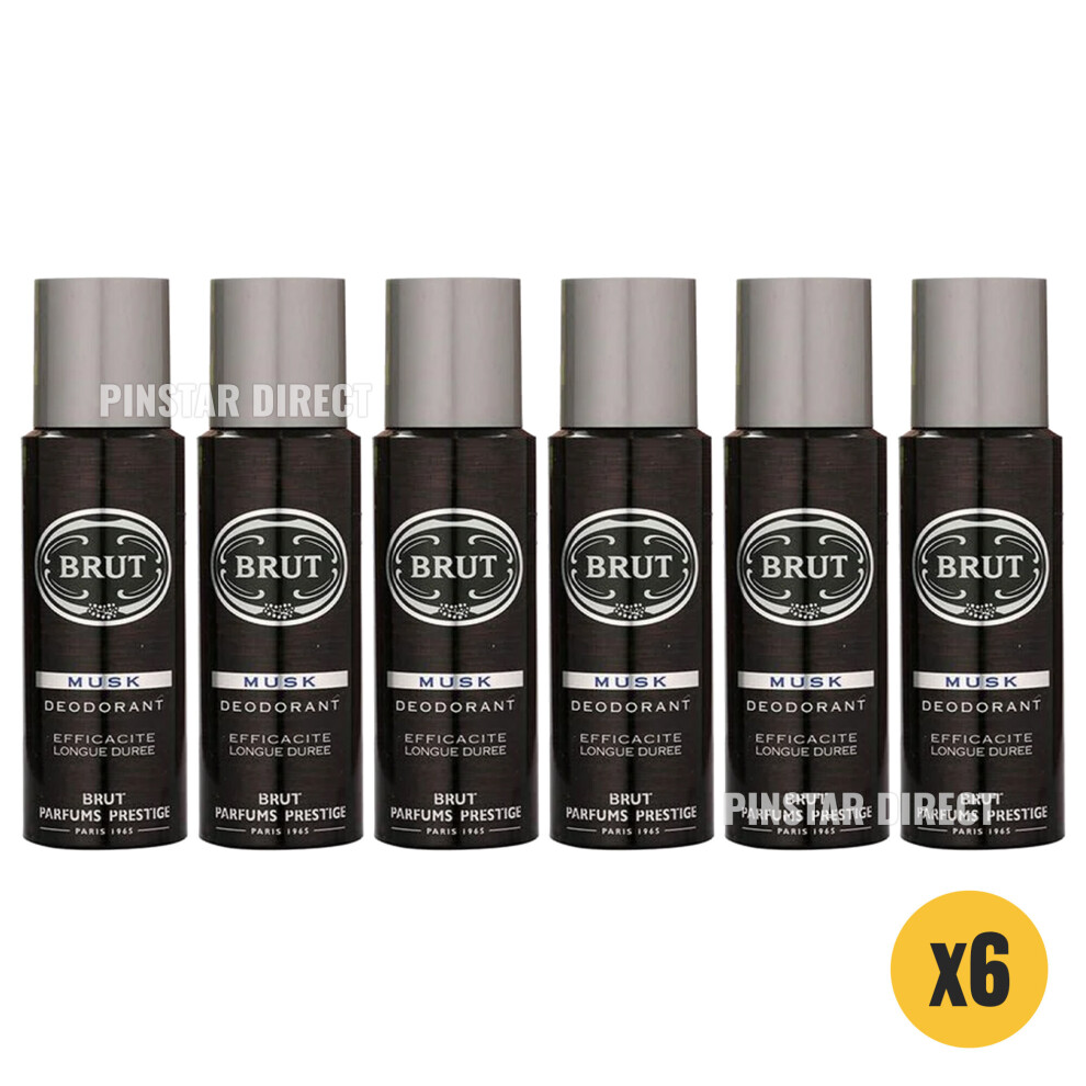 Brut Musk Deodorant 200ml x6