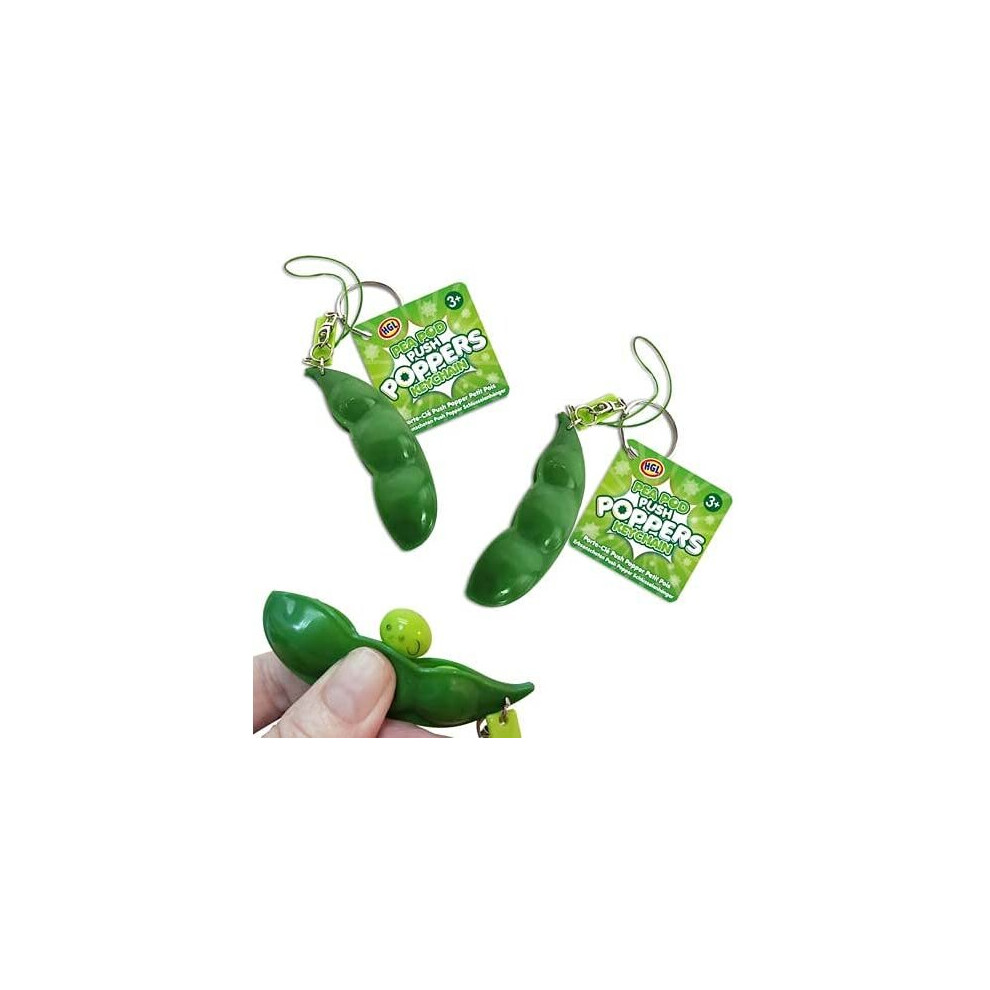 Pea Pod Push Popper Keychain