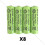 (8 pack) AA Rechargeable Solar Light Batteries 1.2v 600mAh 1