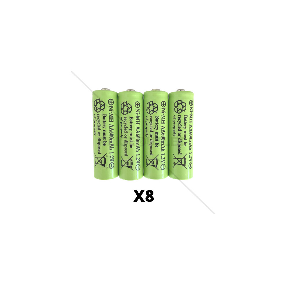 (8 Pack) Aa Rechargeable Solar Batteries 1.2V 600Mah Light 7422605466495