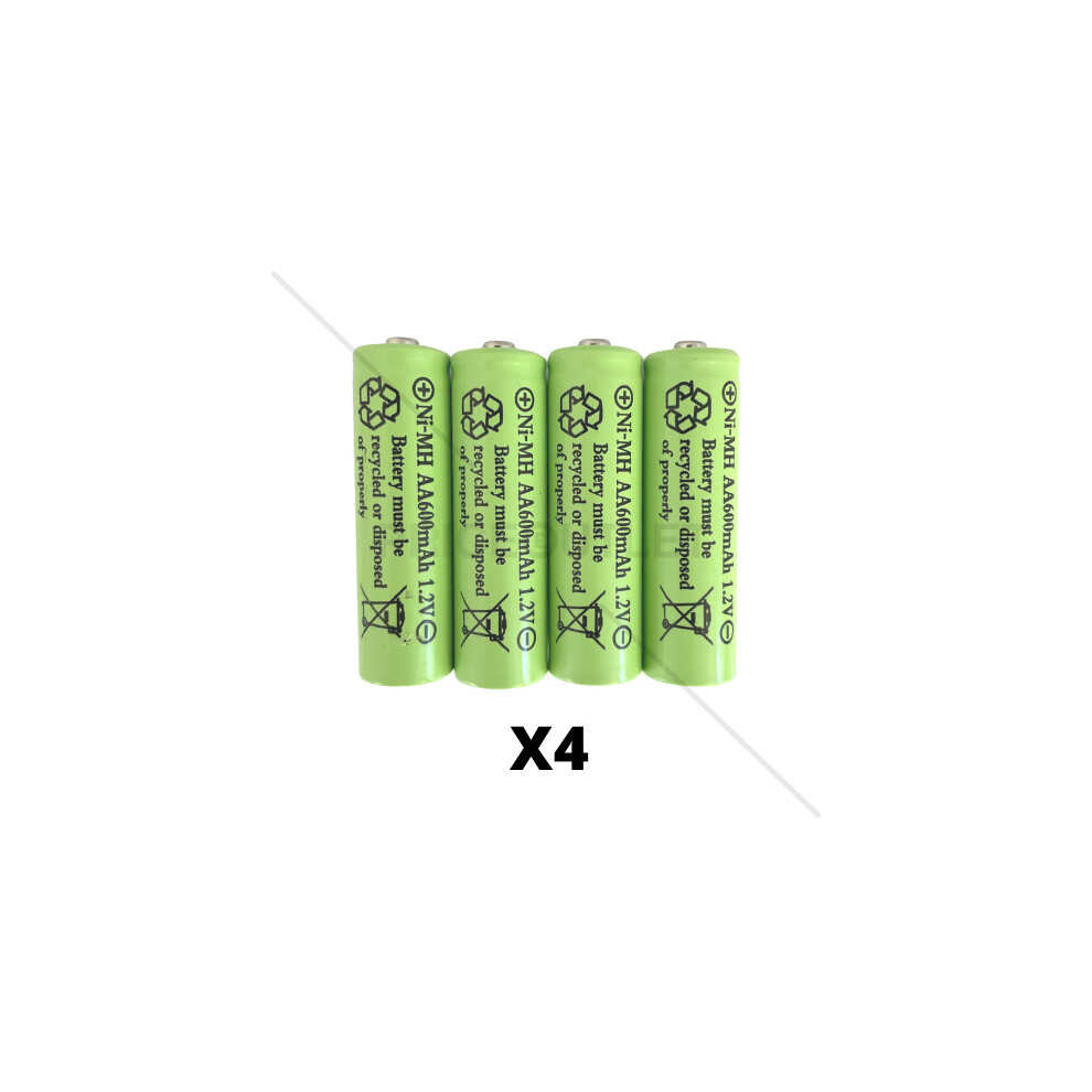 Elgetec (4 Pack) Aa Rechargeable Solar Batteries 1.2V 600Mah Light