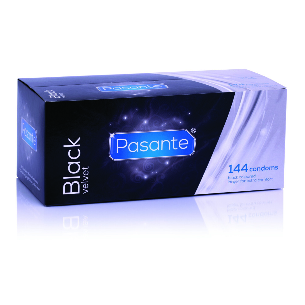 Pasante Black Velvet Condoms 144Pcs Pharmacy Condoms