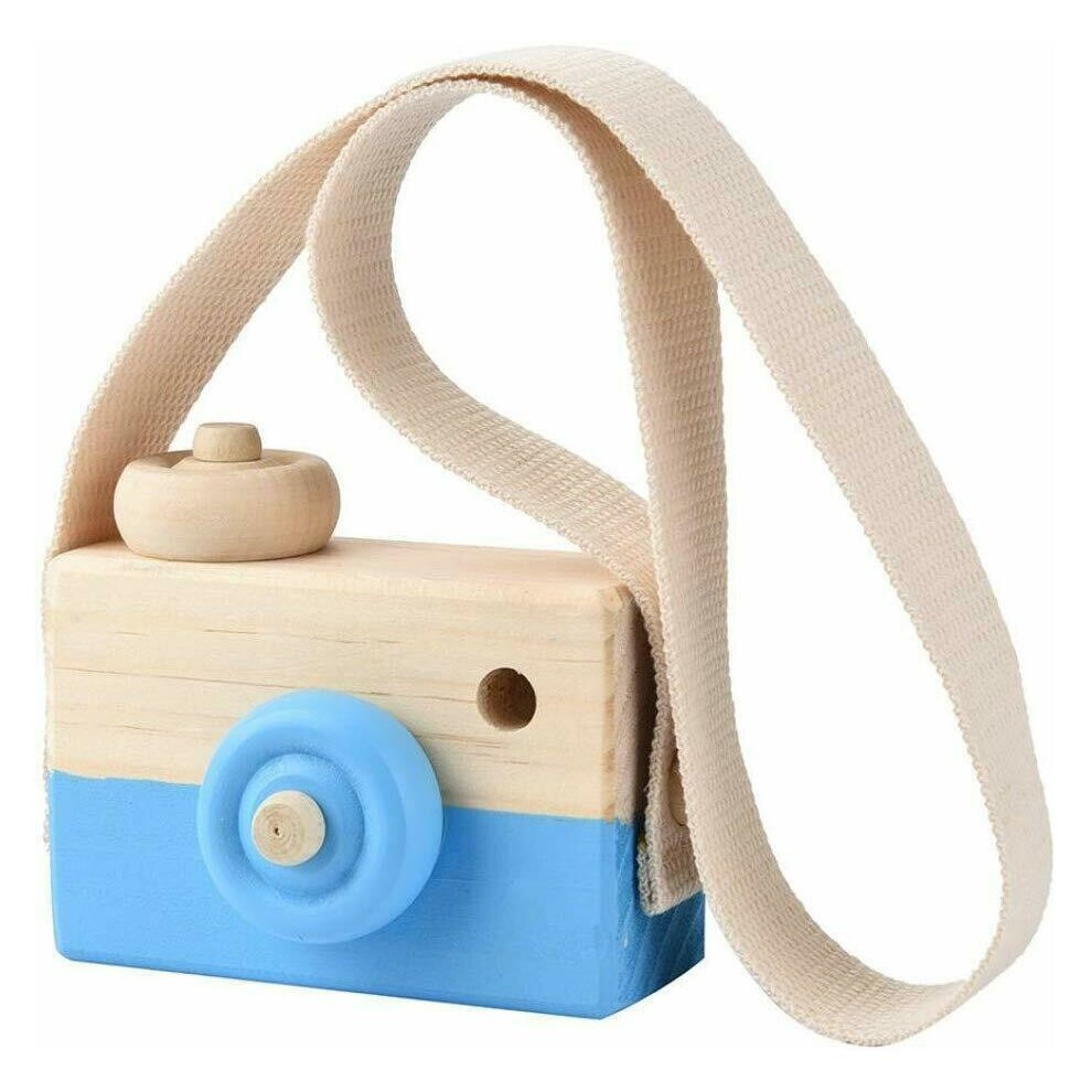 (Blue) Wood Children's Cameras Room Decor Nursery Toys