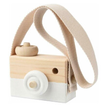 (White) Wood Children's Cameras Room Decor Nursery Toys
