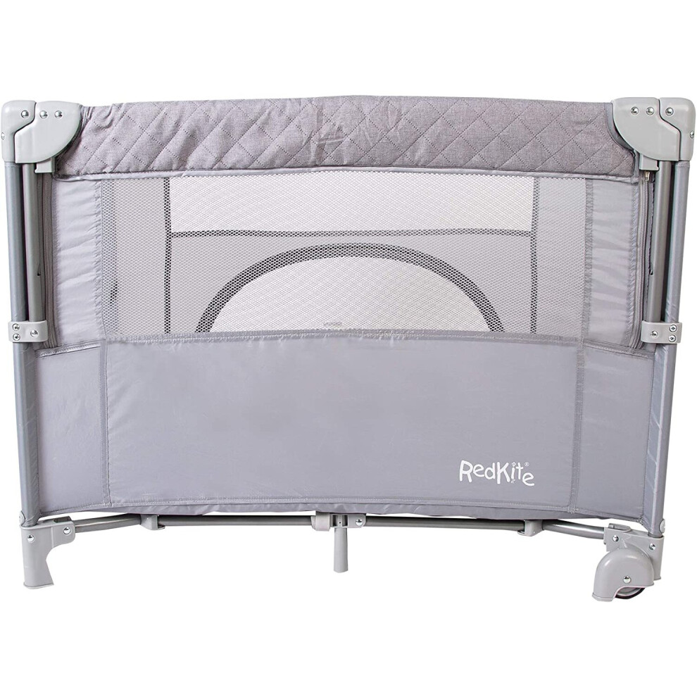 Red Kite Dreamer Bedside Crib, Soft Grey