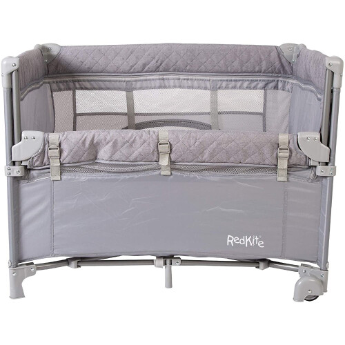 Red Kite Red Kite Dreamer Bedside Crib, Soft Grey 1