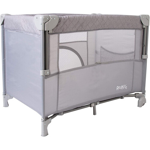 Red Kite Red Kite Dreamer Bedside Crib, Soft Grey 2
