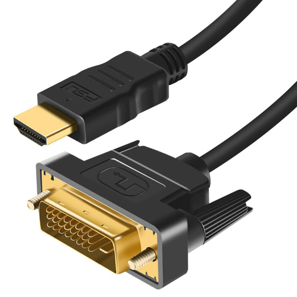 Hdmi To Dvi Cable Bi-Directional Hdmi Hdtv To Dvi-D Converter (3M) Gold 8800216243091