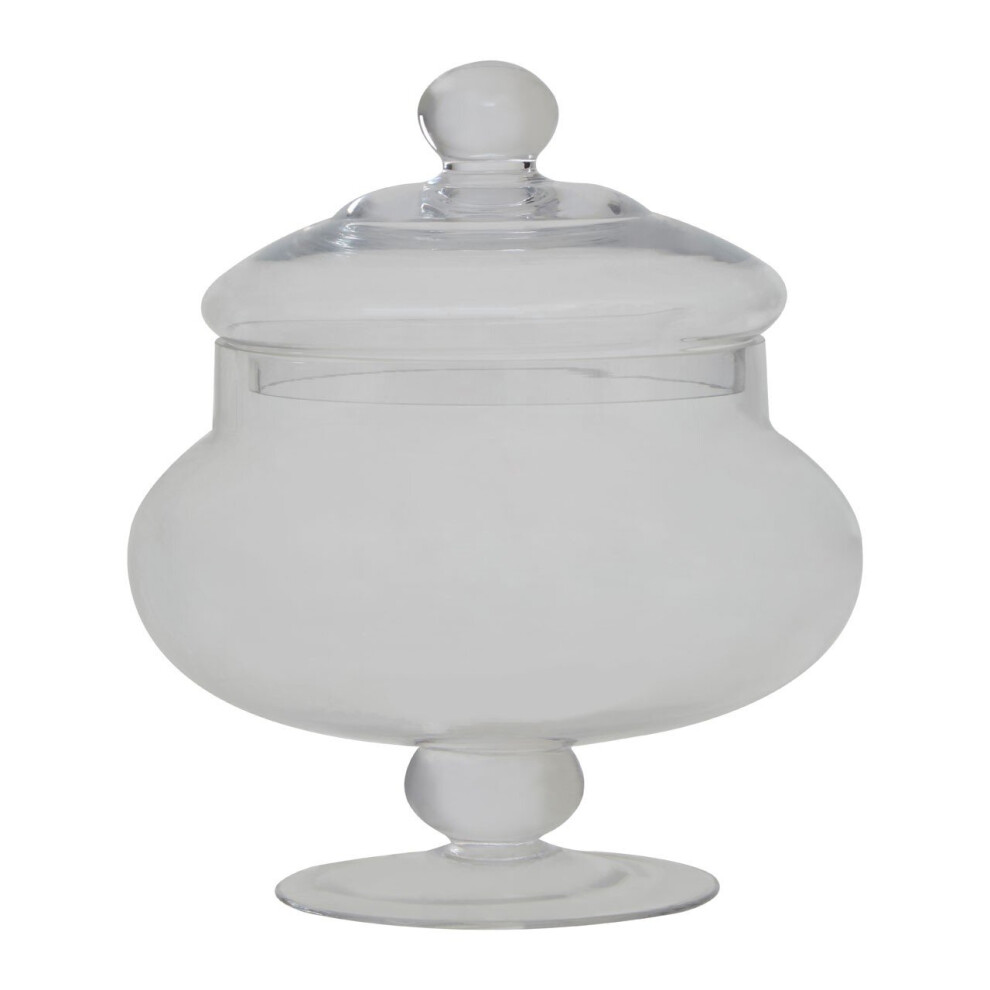 Premier Housewares Versatile Clear Glass Candy Small Storage Jar, Elegant Storage Jar For Kitchen, Functional Glass Container