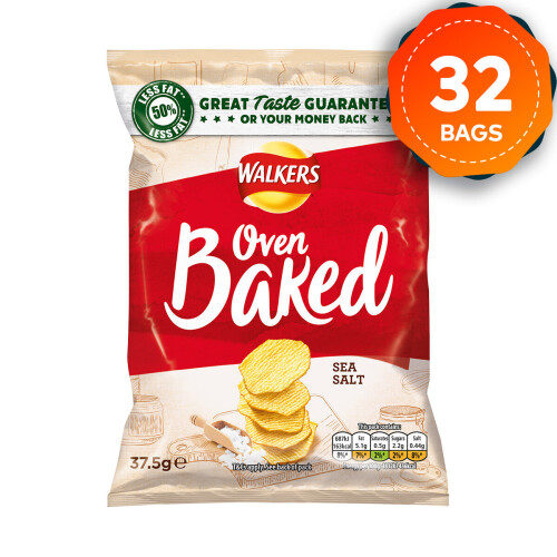 Walkers 32 x Walkers Crisps Baked Ready Salted 37.5g 1