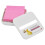 Pink Post-It Sticky Notes Dispenser with Suction Cup - Desk or Wall Mount, Refillable, Fits a Standard Pack 5