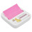 Pink Post-It Sticky Notes Dispenser with Suction Cup - Desk or Wall Mount, Refillable, Fits a Standard Pack 3