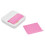Pink Post-It Sticky Notes Dispenser with Suction Cup - Desk or Wall Mount, Refillable, Fits a Standard Pack 6
