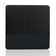 Trendi Artistic Modern Glossy Tactile Single Blanking Plate Black ART-BLKBL
