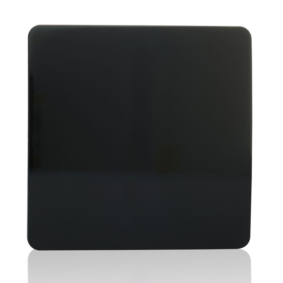 Trendi Artistic Modern Glossy Tactile Single Blanking Plate Black Art-Blkbl 7091041497280